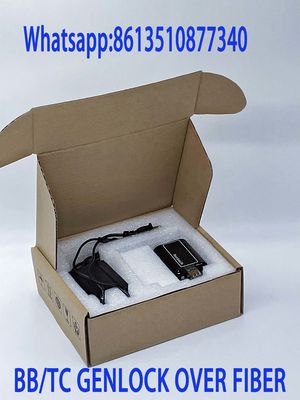 Genlock στο μετατροπέα Genlock ινών (τρι-επίπεδο CVBS/BB) πέρα από το οπτικό διαλυτικό χρώματος ινών (πίνακες) με το μίνι μέγεθος, ενότητα w/SFP