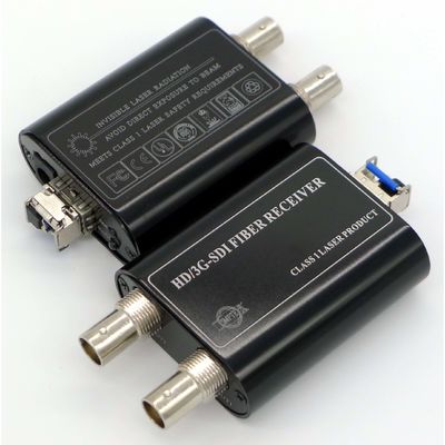 Θαυμάσιο τηλεοπτικό SFP οπτικών ινών 3g-SDI μετατροπέων οπτικό διαλυτικό χρώματος ινών στοιχείων ραδιοφωνικής μετάδοσης 3g/hd-SDI ακουστικό ethernet