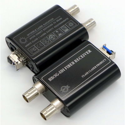 Θαυμάσιο τηλεοπτικό SFP οπτικών ινών 3g-SDI μετατροπέων οπτικό διαλυτικό χρώματος ινών στοιχείων ραδιοφωνικής μετάδοσης 3g/hd-SDI ακουστικό ethernet