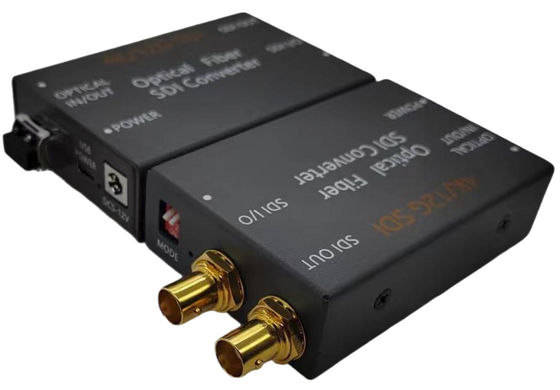 12G SDI στο μετατροπέα 1 ινών τηλεοπτική και ακουστική μετάδοση καναλιών