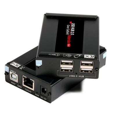 2 διαλυτικό χρώματος λιμένων USB 2,0 πέρα από το καλώδιο Cat5/Cat6